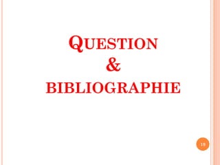 QUESTION
&
BIBLIOGRAPHIE

19

 