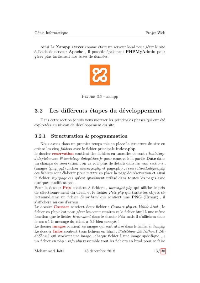 Rapport de mon First Projet Web à l'Ecole Supérieure de Technologie d…