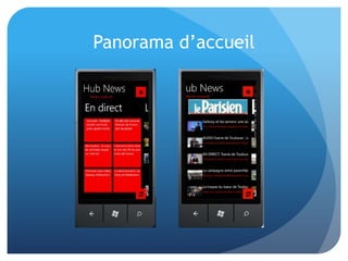 Panorama d’accueil
 