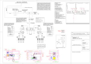 Rede 13,8 kV - ELEKTRO-SP
3#4
AA
3#4 AA
TRAFO 45 kVA
13,8 kV - 220/127V
3#150 (150)95
ENTRADA DE SERVIÇO (existente)
QTA
GERADOR
DIESEL
30kVA
DISJUNTOR TRIPOLAR
TERMOMAGNÉTICO
3P - 70A
CARGAS
M
Medidor trifásico
bidimencional
(med. direta)
Disjuntor Tripolar
Termomagnético
3P-32A
DIN
curva
c
QDG QCA
3P-32A
DIN curva c
CA
CC
Inversor 2
CC/CA
20kW/380V
6(6) 6(6)
6(6)
6(6)
6(6)
6(6)
QPCC QPCC
GFV
5
GFV
6
GFV
7
GFV
8
18x1
18x1
18x1
18x1
ANTI-
ILHAMENTO
Inversor
com
potência
acima
de
10
kW.
Os
certificados
estão
em
anexo
ao
memorial
descritivo.
81
O/U
25¹
27
59
*A função de sincronismo do inversor
só permitirá nova sincronização num
tempo maior ou igual a 2 minutos do
retorno da energia da rede.
3F+N+T
3#6(6)6
3P-32A
DIN
curva
c
QCA
3P-32A
DIN curva c
CA
CC
Inversor 1
CC/CA
20kW/380V
6(6)
6(6)
6(6)
6(6)
6(6)
6(6)
QPCC
QPCC
GFV
4
GFV
3
GFV
2
GFV
1
18x1
18x1
18x1
18x1
ANTI-
ILHAMENTO
Inversor
com
potência
acima
de
10
kW.
Os
certificados
estão
em
anexo
ao
memorial
descritivo.
81
O/U
25¹
27
59
*A função de sincronismo do inversor
só permitirá nova sincronização num
tempo maior ou igual a 2 minutos do
retorno da energia da rede. 3F+N+T
3#6(6)6
3P-70A
Tripolar
3P-70A
Ajustes de proteção adotados no inversor Fronius
Symo 20.0-3-M:
1-Tensão (T): 350 V < T < 399 V
2-Frequência (F): 59,9 Hz < F < 60.1 Hz
3-Anti-Ilhamento: Atuação menor que 2 s
4-Fator de Potência (FP): FP= 1
Como a caixa de medição é polifásica,
será apenas solicitada a mudança do
atual medidor (unidirecional) por
medidor bidirecional. Assim, não será
necessária nenhuma intervenção no
quadro geral da UC.
A Agência Nacional de Energia Elétrica (Aneel)
publicou no último dia 26 de março de 2014 um
despacho (DESPACHO Nº 720, DE 25 DE
MARÇO DE 2014) que tira a obrigatoriedade do
uso do Dispositivo de Seccionamento Visivel
(DSV), Elemento de Desconexão (ED), em
sistemas de microgeração distribuida. O órgão
nacional entendeu que os inversores já são o
suficiente para garantir a segurança da conexão
dos microgeradores fotovoltaicos à rede.
Dados da unidade consumidora
01 - Nº da UC:
02 - Coordenadas:
03 - Tipo de conexão: Trifásico
04 - Disjuntor do padrão de entrada: 70 A
05 - Ramal de entrada: 3#16(16)16
06 - Grupo da UC: Grupo B
Dados da medição
01 - Tipo de medidor: Bidirecional
Informações gerais sobre a geração
01 - Energia utilizada: Solar Fotovoltaica
02 - Potência nominal: 46,80 kW
03 - Tensão nominal de geração: 380V CA
04 - Tipo de acesso pretendido:Trifásico
Informações básicas da geração fotovoltaica
Módulo Solar
01 - Tipo: Policristalino
02 - Potência nominal: 325W
03 - Quantidade: 144
04 - Eficiência: 16,94%
05 - Corrente no ponto de máxima potência: 8,78A
06 - Corrente de curto-circuito: 9,34A
07 - Tensão no ponto de máxima potência: 37V
08 - Tensão de circuito aberto: 45,5V
09 - Temperatura Nominal de Operação da Célula: 45ºC
10 - Coeficiente de temperatura de circuito aberto: -0,31%/ºC
11 - Número de arranjos: 8
12 - Número de módulos por arranjo: 8x (18x1)
13 - Dimensões de cada módulo (CxLxE): 1954x982x40 mm
Inversor
01 - Tipo: Trifásico
02 - Potência: 20 kW
03 - Quantidade: 2
04 - Tensão de entrada: 420-800V
05 - Tensão máxima de entrada: 1000V
06 - Tensão de saída: 380V
07 - Corrente nominal de saída: 28,9 A
08 - Máxima eficiência do inversor: 98,1%
CHAPA DE
ACABAMENTO
(VIDE DET).
B
B'
A
PLANTA BAIXA
1 ESC. 1/75
MADE IN BRASIL
IGNITION ORDER
9,610,0,110,006,0
1-5-3-6-2-4
L. CONJUNTO
C
CORTE AA'
2 ESC. 1/75
CORTE BB'
3 ESC. 1/75
50
100
150
200
250
VENEZIANA
ENTRADA
DE AR FRIO
(VIDE DET.)
ATENUADOR DE RUÍDO 75dB(A)
ENTRADA DE AR FRIO
QTA
ATENUADOR DE RUÍDO 75dB(A)
ENTRADA DE AR FRIO
SILENCISO HOSPITALAR
BASE DE CONCRETO
PARA GMG
VENEZIANA
SAÍDA DE
AR QUENTE
(VIDE DET.)
ATENUADOR DE RUÍDO 75dB(A)
SAÍDA DE AR QUENTE
DUTO DE LONA
SAÍDA DOS GASES
DE ESCAPE
PORTA ACÚSTICA
SILENCIOSO HOSPITALAR
QTA
TANQUE DIÁRIO PARA
ÓLEO COMBUSTÍVEL
CAPAC. 250 LITROS
ATENUADOR DE RUÍDO 75dB(A)
ENTRADA DE AR FRIO
BASE DE CONCRETO
PARA GMG
BOX DE CONTENÇÃO
ATENUADOR DE
RUÍDO 75dB(A)
ENTRADA DE
AR FRIO
BASE DE CONCRETO
PARA GMG
CANALETA PARA PASSAGEM DOS
CABOS DE FORÇA PROF. 500.00mm
QTA
CANALETA PARA PASSAGEM
DOS TUBOS DE COMBUSTÍVEL
COM TAMPA ANTI DERRAPANTE
PROFUNDIDADE 200.00mm
BOX DE CONTENÇÃO
TANQUE DIÁRIO PARA
COMBUSTÍVEL
CAPAC. 250L
,90
,10
1,50 3,00
,06
,90 1,30 ,30 1,20 1,20 ,60
1,15
1,60
,85
3,80
5,80
2,80 ,60 2,10
,35
,80
,10
1,00
,10
1,15
1,60
1,00
1,25
2,25
,17
1,20
,10
,10
,75
,15
,80
3,50
2,20
1,25
,05
4,50
1,00
,95
1,55
,15
3,55
,15
,80
4,50
,50
2,14
,06
1,20
,50
PA2
VE1
VE1
A'
150mm
PVC rígido - Aparente 1" (25mm) PVC rígido - Aparente 1.1/4" (32mm) Vem dos GFV 1 a 8
PVC rígido - Aparente 3/4" (19mm)
PVC
rígido
-
Aparente
1"
(25mm)
PVC
rígido
-
Aparente
1"
(25mm)
Vem
dos
GFV
1
a
4
Vem
dos
GFV
5
a
8
QPCC QPCC QPCC QPCC
QCA QDG
4x2"
4x2"
4x2" 4x2" 4x2"
4x2"
4x2" 4x2"
4x4"
1500mm
510mm 150mm
725mm
INVERSOR 1 INVERSOR 2
431mm
150mm
645mm
100mm
100mm
CUIDADO
RISCO DE CHOQUE
ELÉTRICO
GERAÇÃO PRÓPIRA
25cm
16cm
Retângulo em preto
Letras em amarelo
Fundo em amarelo
Letras em preto
Detalhe da placa de advertência a ser
instalada ao lado da caixa de medição
+ - + - + - + - + -
+ -
1 2 3 ... 18
Segue para stringbox
ESQUEMÁTICO DE INTERLIGAÇÃO DO GERADOR FOTOVOLTAICO (GFV)
Sem escala
(Segue para a entrada
CC do inversor)
Fusível gPV
1000V/25A
+ -
+ - + -
Vem do
GFV
Vem do
GFV
2P-32A
1000V
DETALHE DO QUADRO DE PROTEÇÃO CC (QPCC)
Sem Escala
UNICA
PROJETO DE DIMENSIONAMENTO DE CONJUNTO
MOTO GERADOR A DIESEL E MICROGERAÇÃO FOTOVOLTAICA
FAZENDA SANTA LUZIA
ZONA RURAL
MUNICIPIO DE TRÊS LAGOAS - MS
FAZENDA SANTA LUZIA
Engº Eletricista
CREA 5061996792D
JUNHO/2018
Sérgio Luiz Dias
CPF 108.445.381-91
ADAUTO PIRES MAIA
ART 1320180061327
APROVAÇÃO DA CONCESSIONÁRIA:
Visto 17561-MS
GERADOR A DIESEL 40 kVA/220 VOLTS
MICROGERAÇÃO FOTOVOLTAICA 40kW/220 VOLTS
INSCRIÇÃO ESTADUAL 28.804.959-4
 