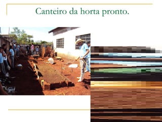 Canteiro da horta pronto. 