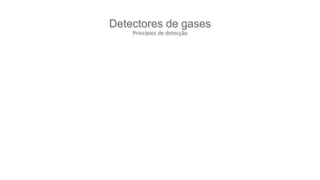 Detectores de gases
Princípios de detecção
 