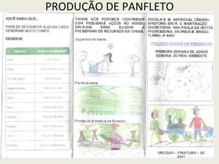 PRODUÇÃO DE PANFLETO 