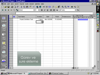 Gorev ve
sure ekleme
 