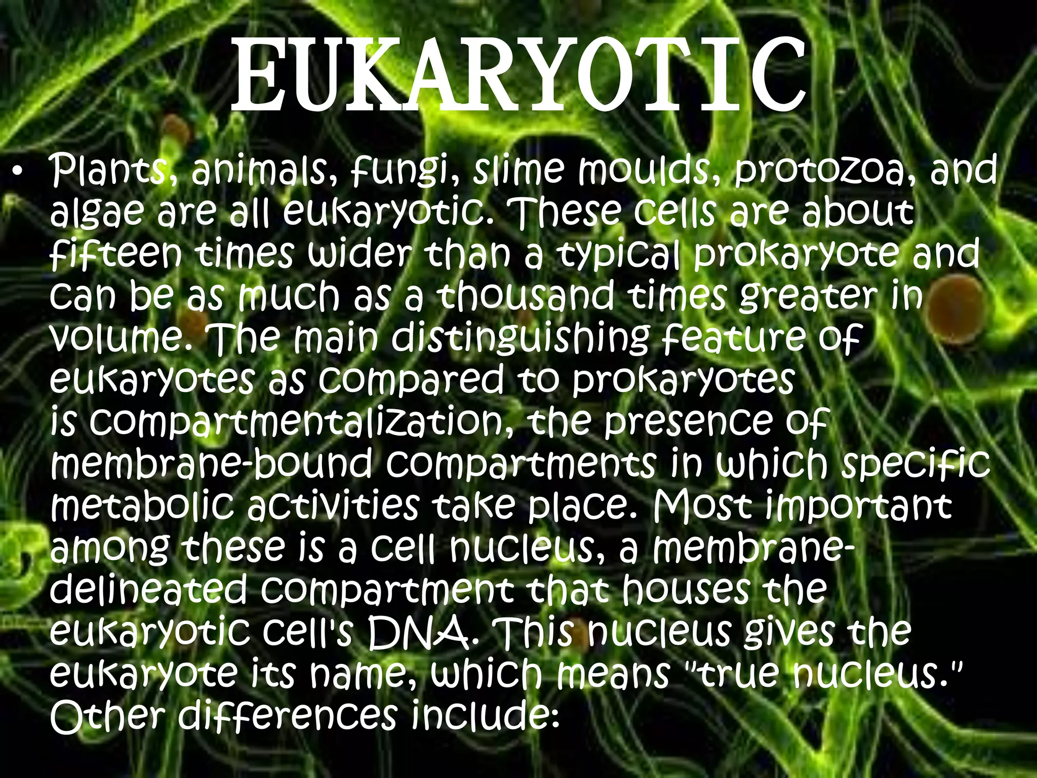 Prokaryotic and eukaryotic cells | PPTX