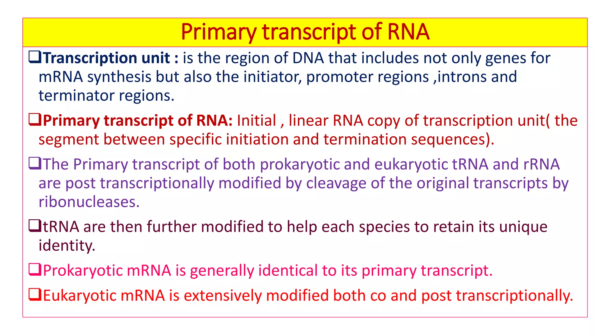 Prokaryotic and eukaryotic transcription with their clinical ...
