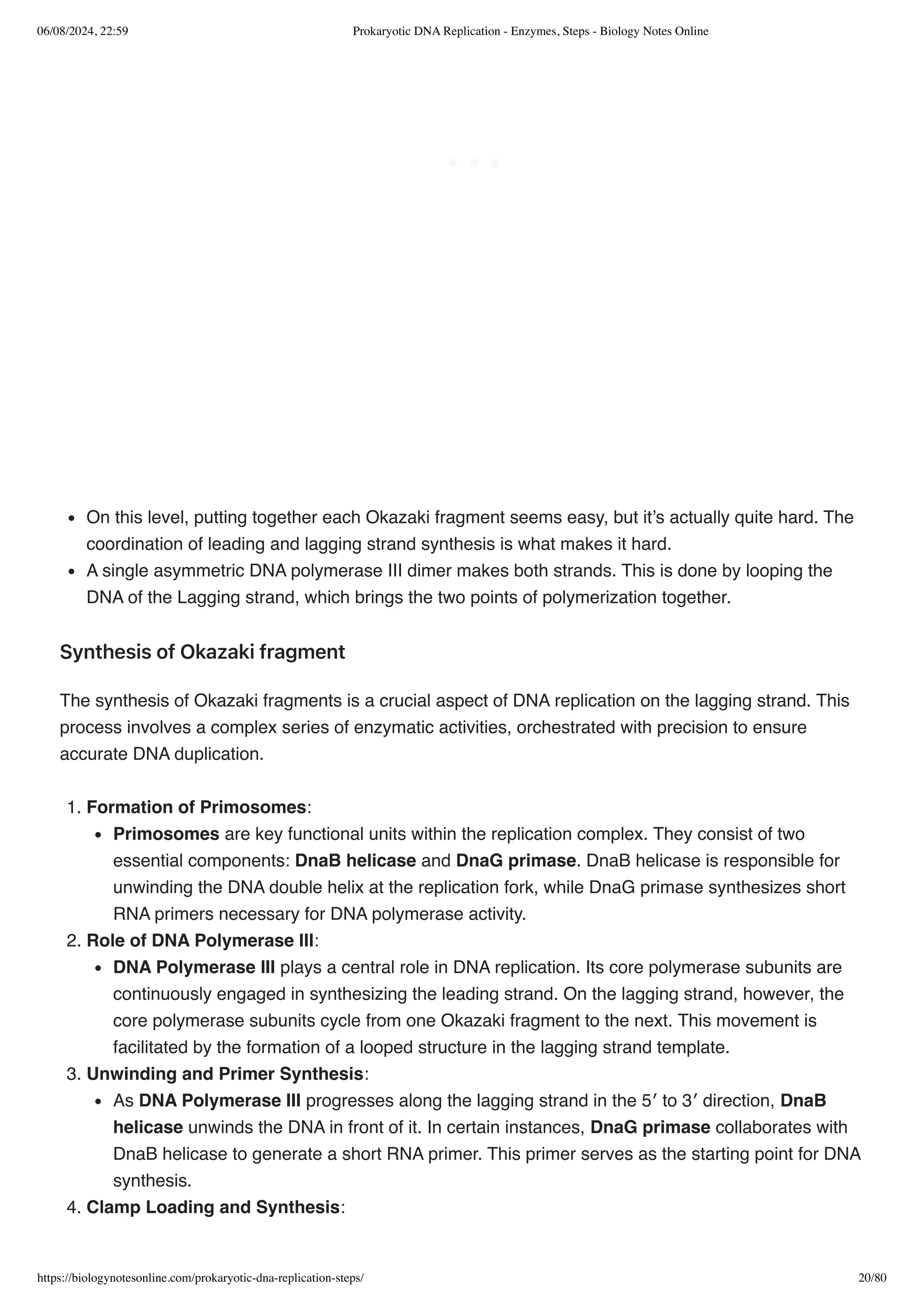 Prokaryotic DNA Replication - Enzymes, Steps - Biology Notes Online.pdf