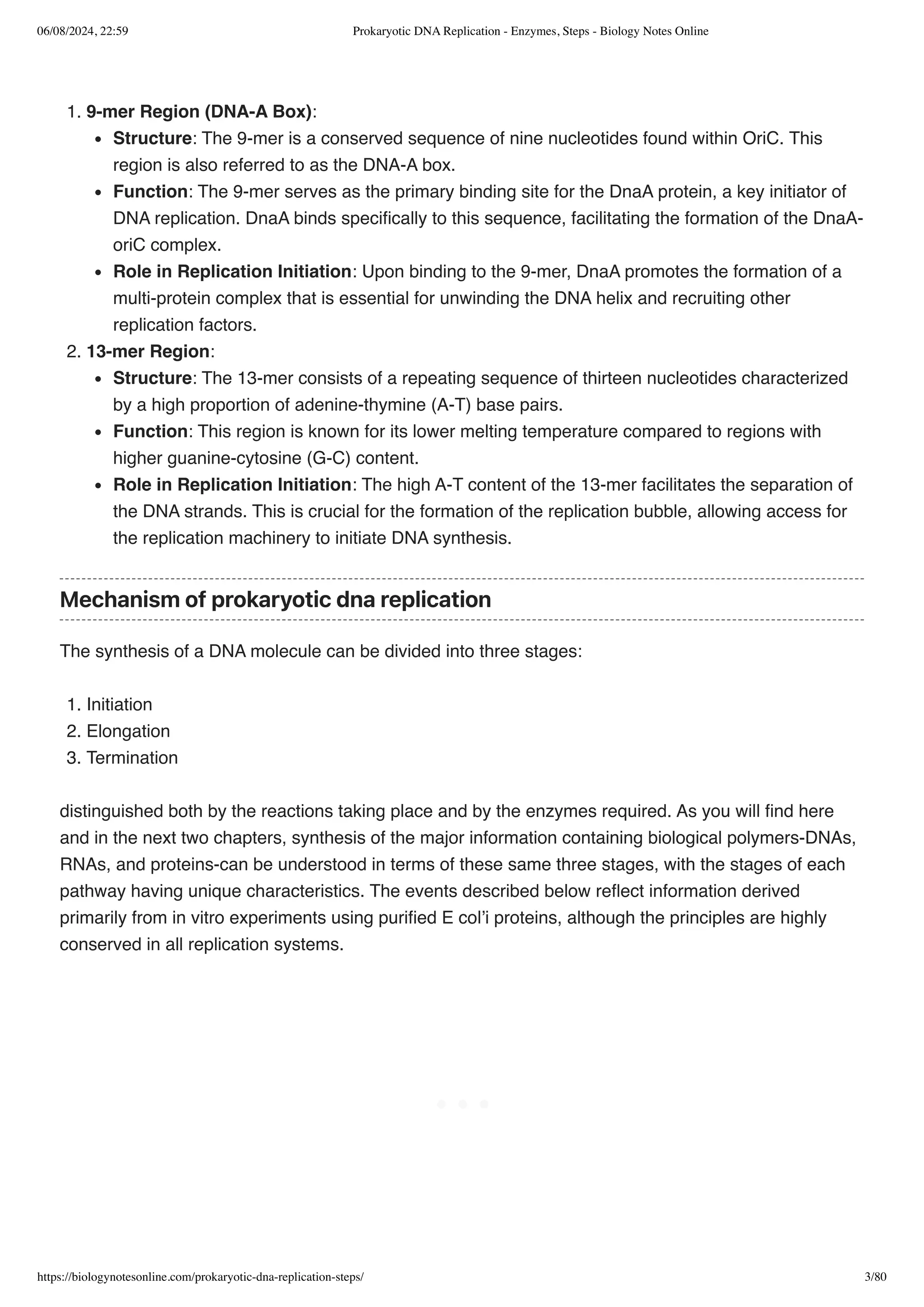 Prokaryotic DNA Replication - Enzymes, Steps - Biology Notes Online.pdf