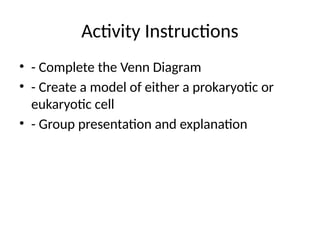 Prokaryotic and Eukaryotic Cells Grade 11 | PPTX
