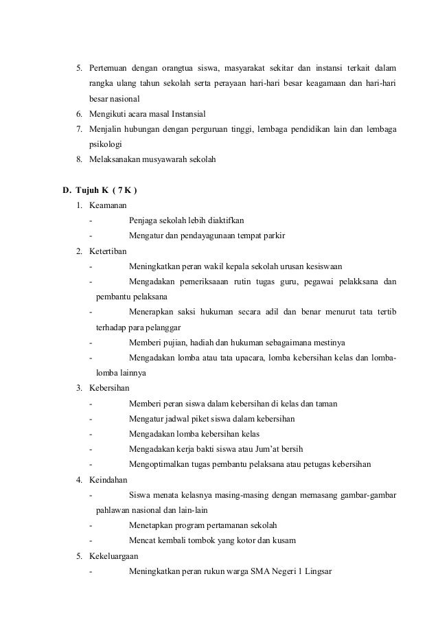 Program Kerja Jangka Pendek Menengah Dan Panjang Kepala Sekolah Dengan