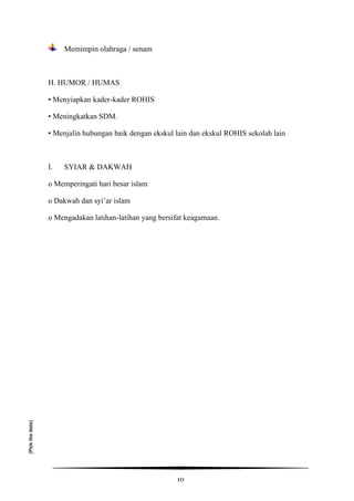 Proker Keputrian Rohis SMK Negeri 1 Jakarta | DOCX