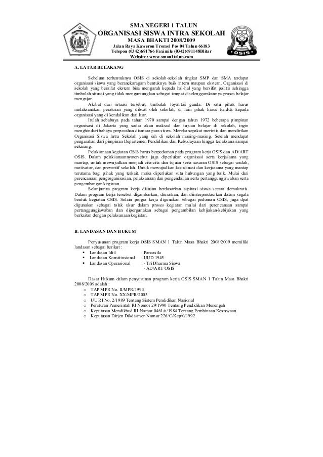 Contoh Proposal Program Kerja Osis Contoh Resource Contoh Proposal Program Kerja Osis Contoh Resource