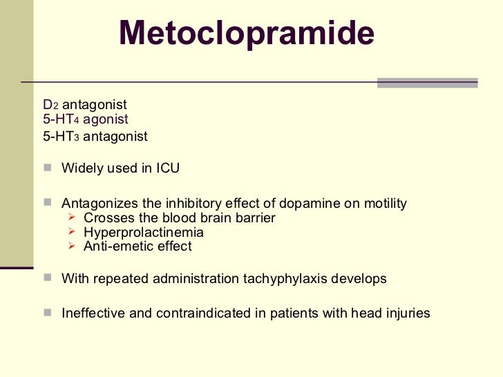 Metoclopramide (Reglan) And Erythromycin