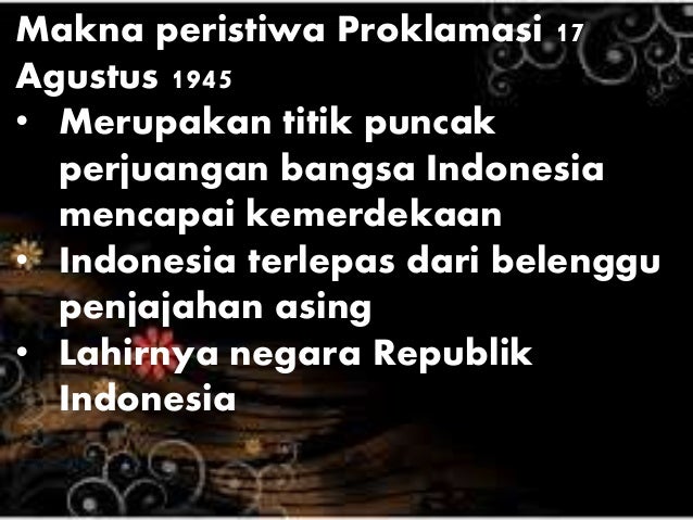 Proklamasi kemerdekaan indonesia