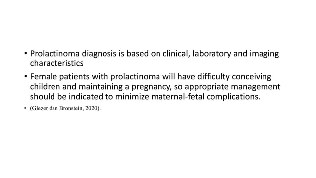 prolactinoma plain.pptx | Pregnancy | Reproductive Health