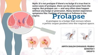 Prolapse basic introduction in medicine, | PPTX