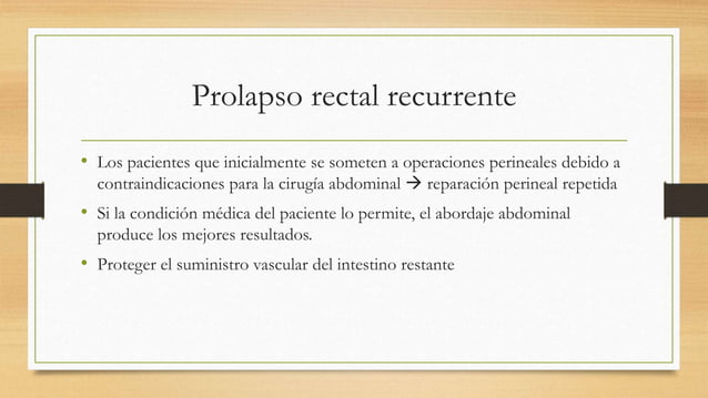 Prolapso rectal | PPTX | Digestive Disorders | Diseases and Conditions