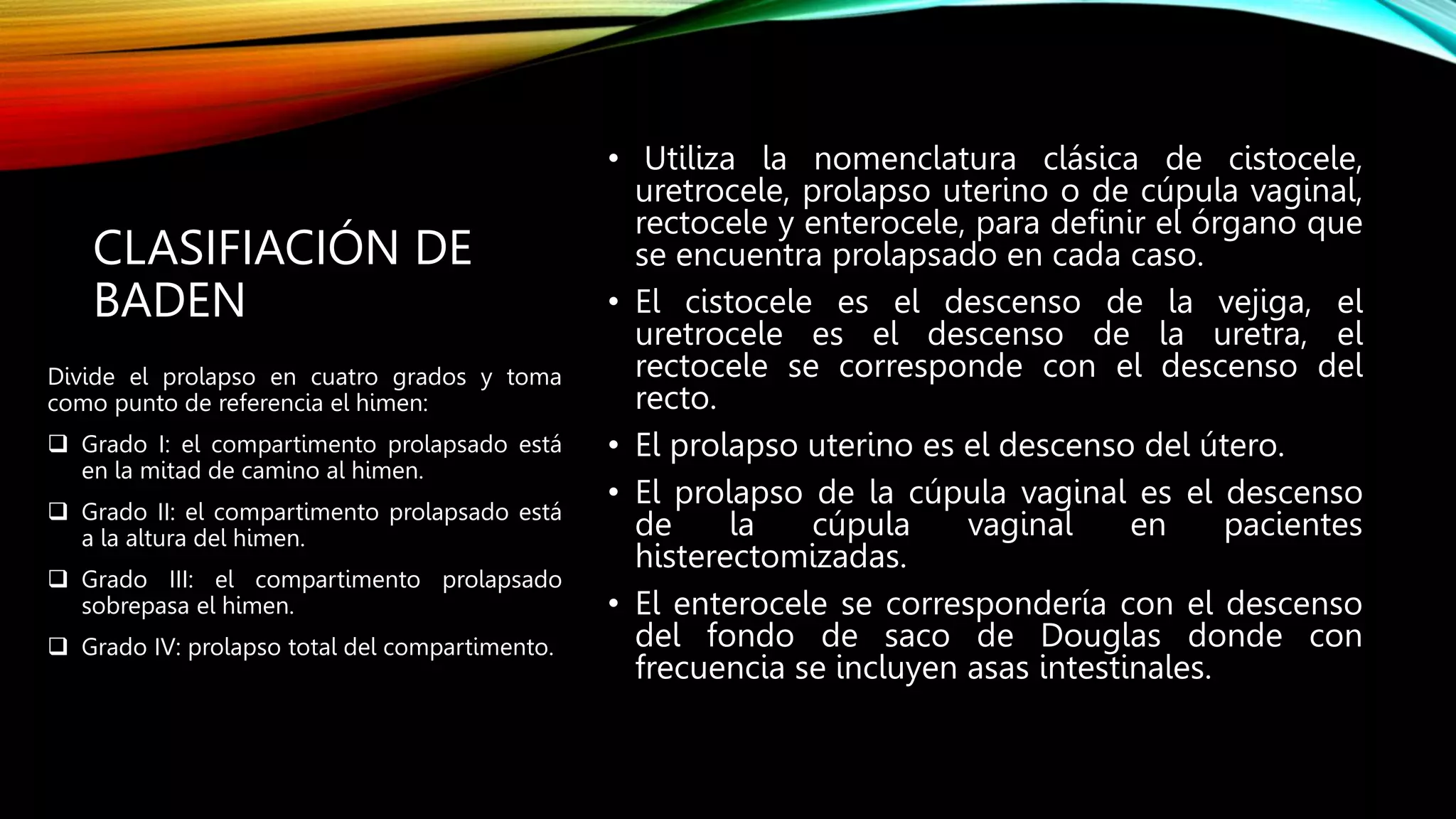 Prolapso de órganos pélvicos (Sitema pop-q).pptx