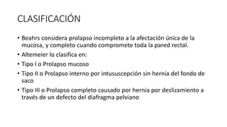 Prolapso rectal y presentacion de caso | PPTX