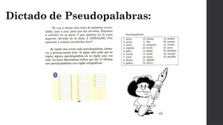 Dictado de Pseudopalabras:
 