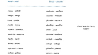 Como aparece para o
Escolar
 