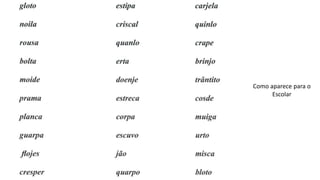 Como aparece para o
Escolar
 