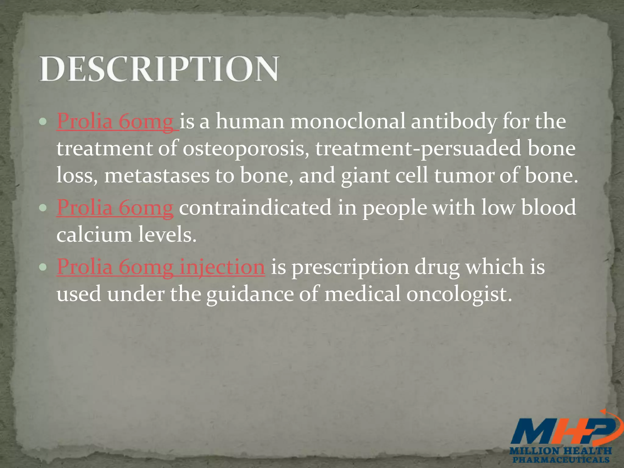 Prolia 60mg injection | PPTX