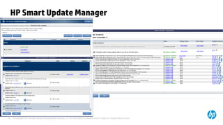 © Copyright 2012 Hewlett-Packard Development Company, L.P. The information contained herein is subject to change without notice.30
HP Smart Update Manager
 