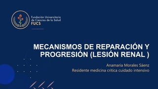 MECANISMOS DE REPARACIÓN Y
PROGRESIÓN (LESIÓN RENAL )
Anamaria Morales Sáenz
Residente medicina critica cuidado intensivo
 