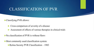 Proliferative Vitreoretinopathy | PPTX