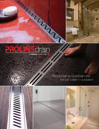 ProLine Drain by QuickDrain USA …
       Not just a drain — a solution!
 