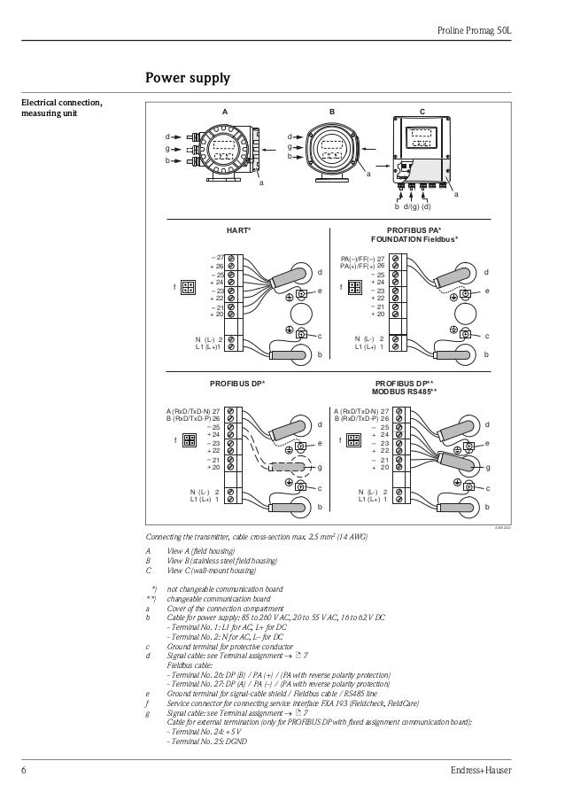 proline promag 50l electromagnetic flowmeter