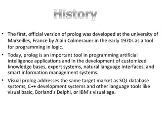 Artificial intelligence Prolog Language | PPT