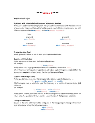 Introduction to Prolog (PROramming in LOGic) | PDF
