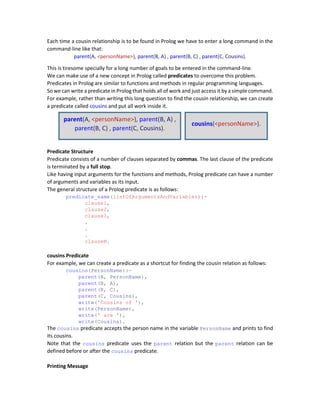 Introduction to Prolog (PROramming in LOGic) | PDF