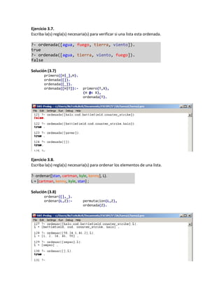 Prolog ejercicios resueltos | PDF