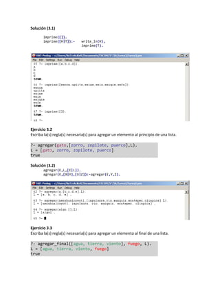 Prolog ejercicios resueltos | PDF