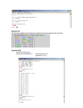 Prolog ejercicios resueltos | PDF