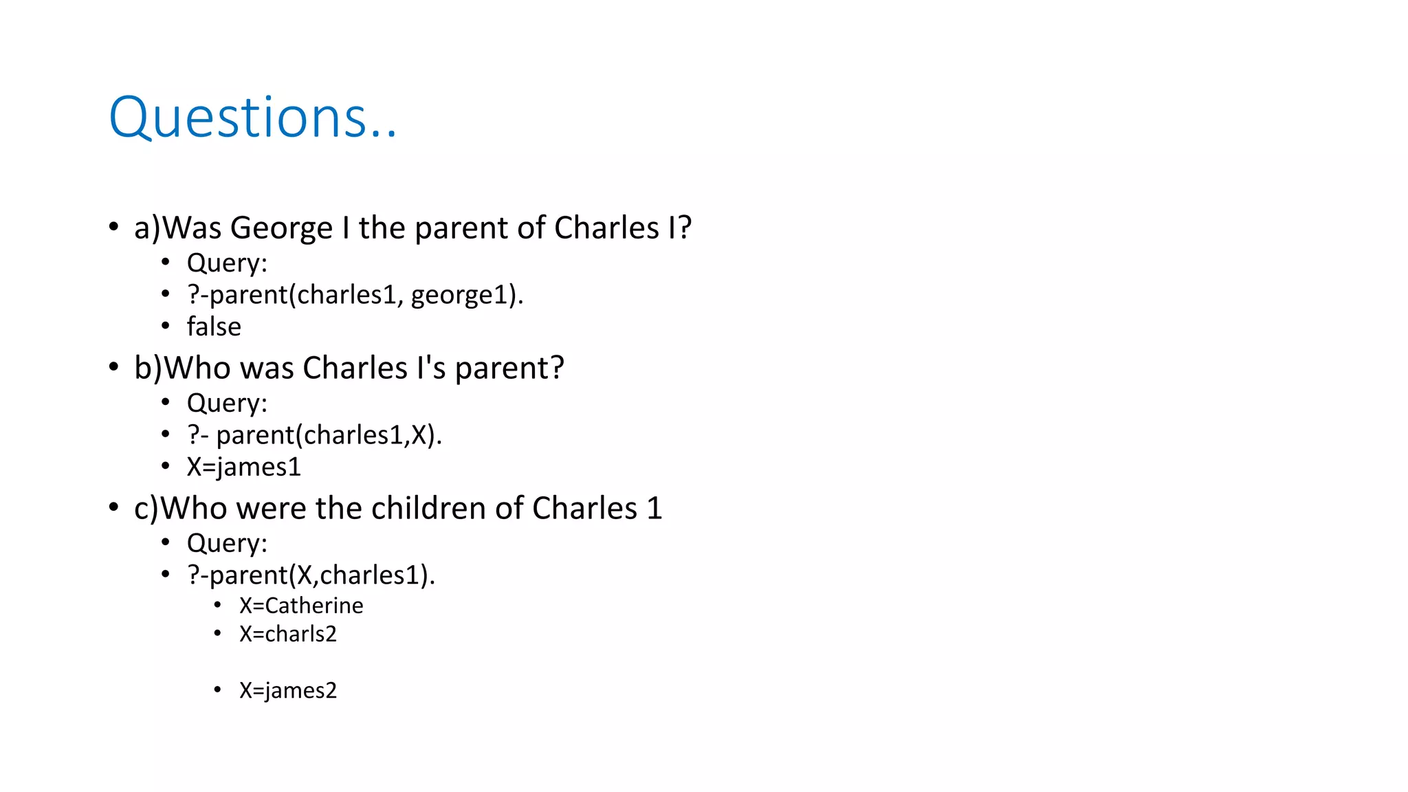 Prolog example explanation(Family Tree) PPT