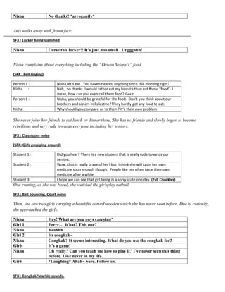 Radio Drama Script Congkak | DOCX