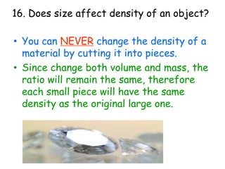 Water at 0°C is solid ice, but is less dense than water, so ice floats!!Water is the only material whose solid form will float in its liquid form.This is why the top of a puddle, or a lake freezes first.