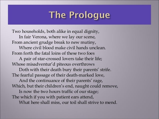 prologue to romeo and juliet