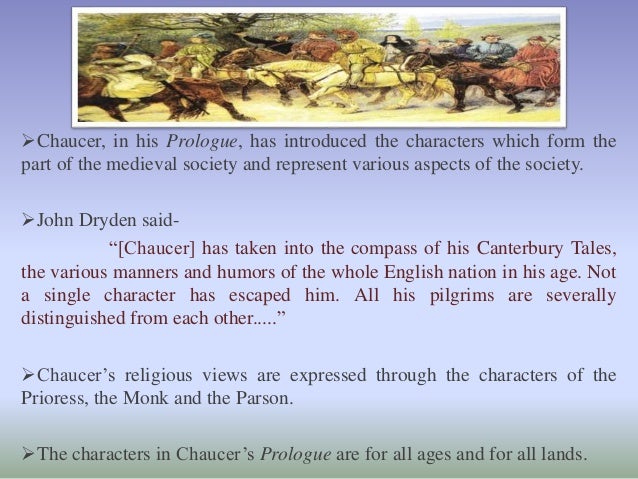 The Prologue Canterbury Tales Summary