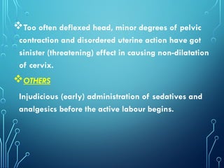 Deflexed prolonged labour copy, prolonged labour difficult labour | PPTX