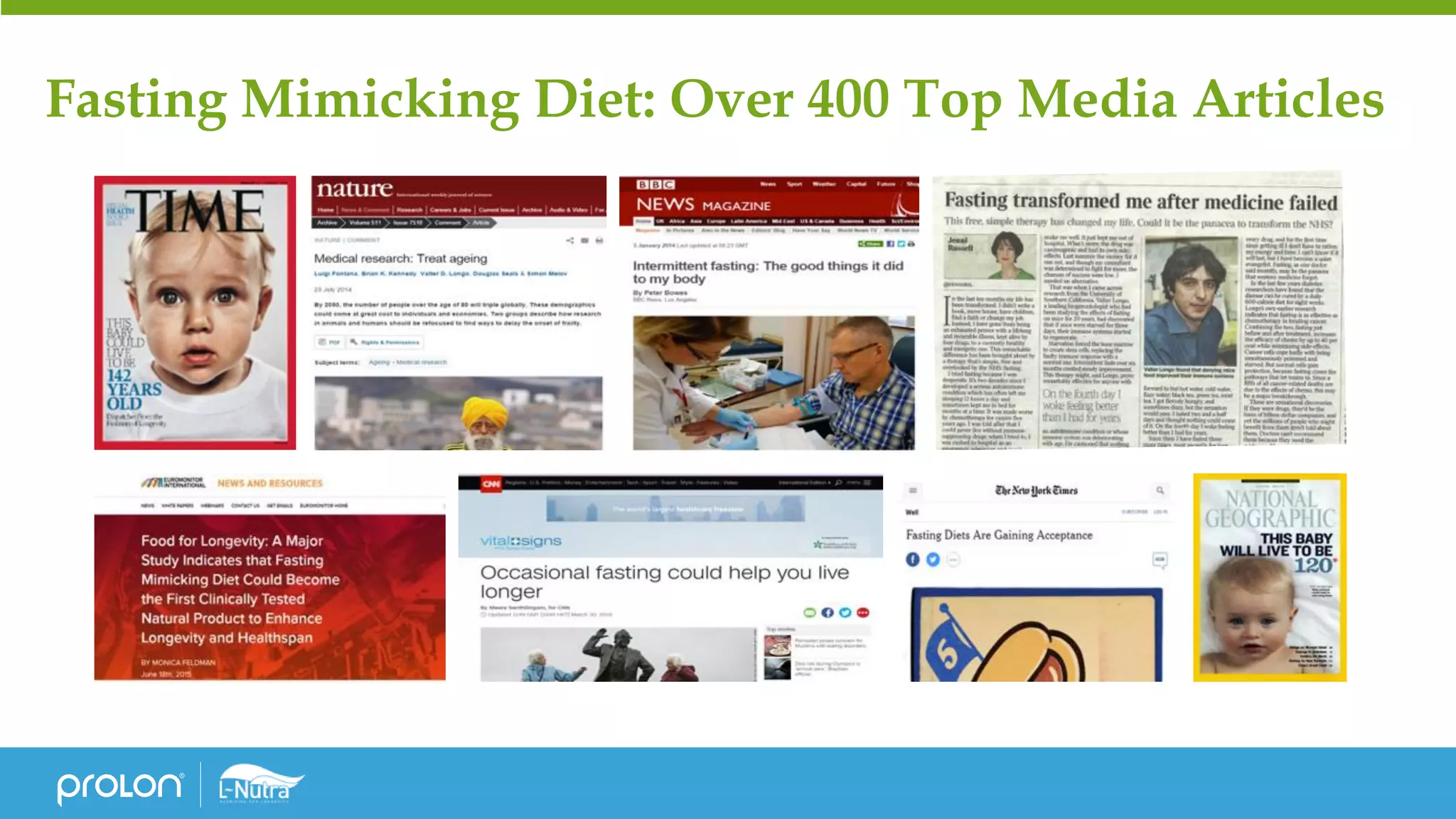 Fasting Mimicking Diet: Over 400 Top Media Articles
 