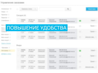 ПОВЫШЕНИЕ УДОБСТВА
 