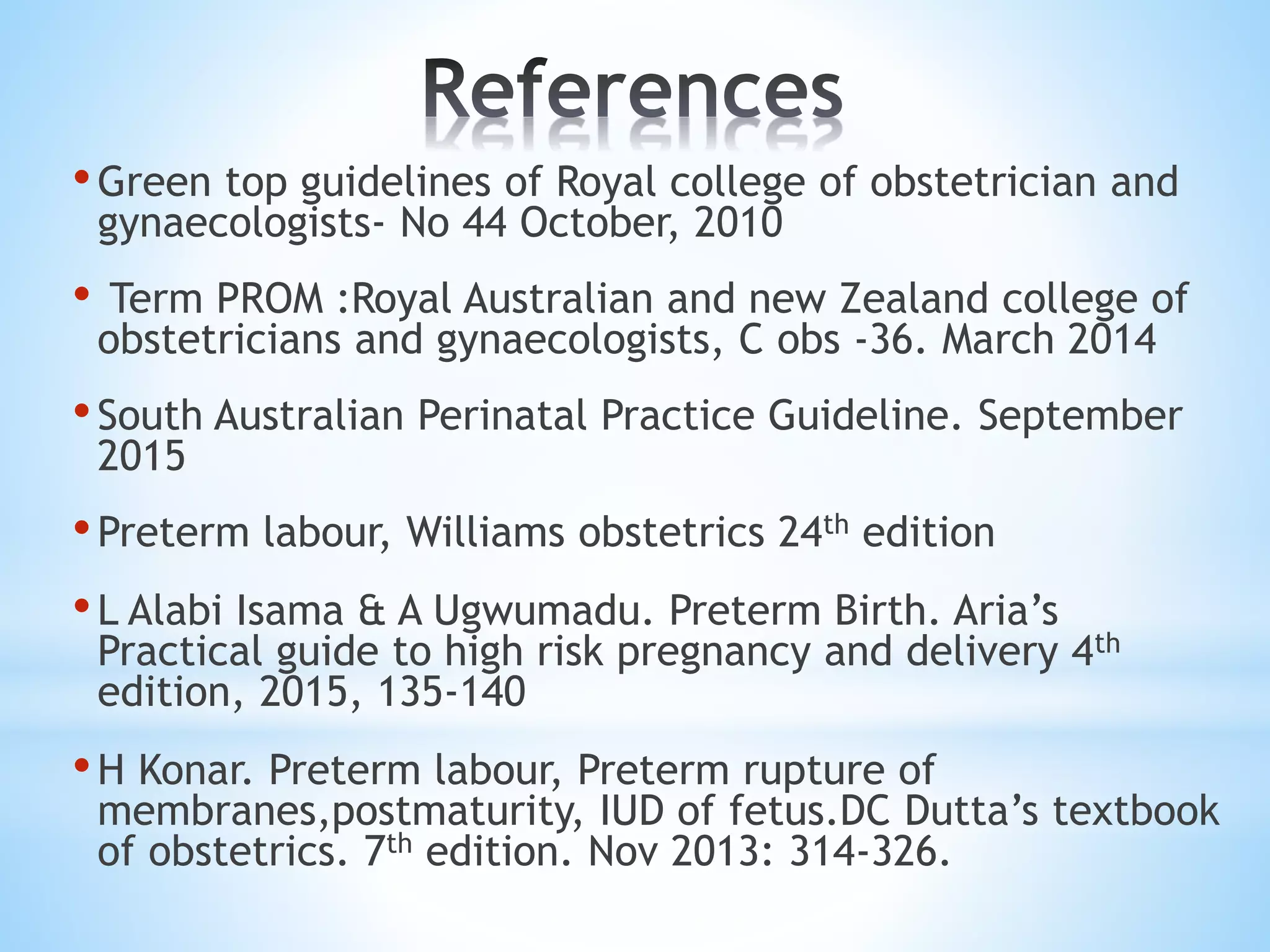 Prelabour Rupture of Membrane (PROM) by Sunil Kumar Daha | PPTX