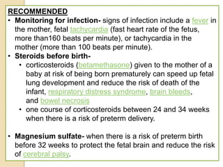 Pre-Labor Rupture of Membranes (PROM) | PPTX