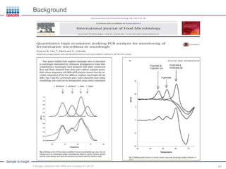 Sample to Insight
Background
Pathogen detection with HRM and multiplex RT-qPCR 41
 