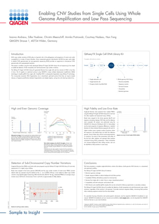 Enabling CNV Studies from Single Cells Using Whole Genome Amplification ...